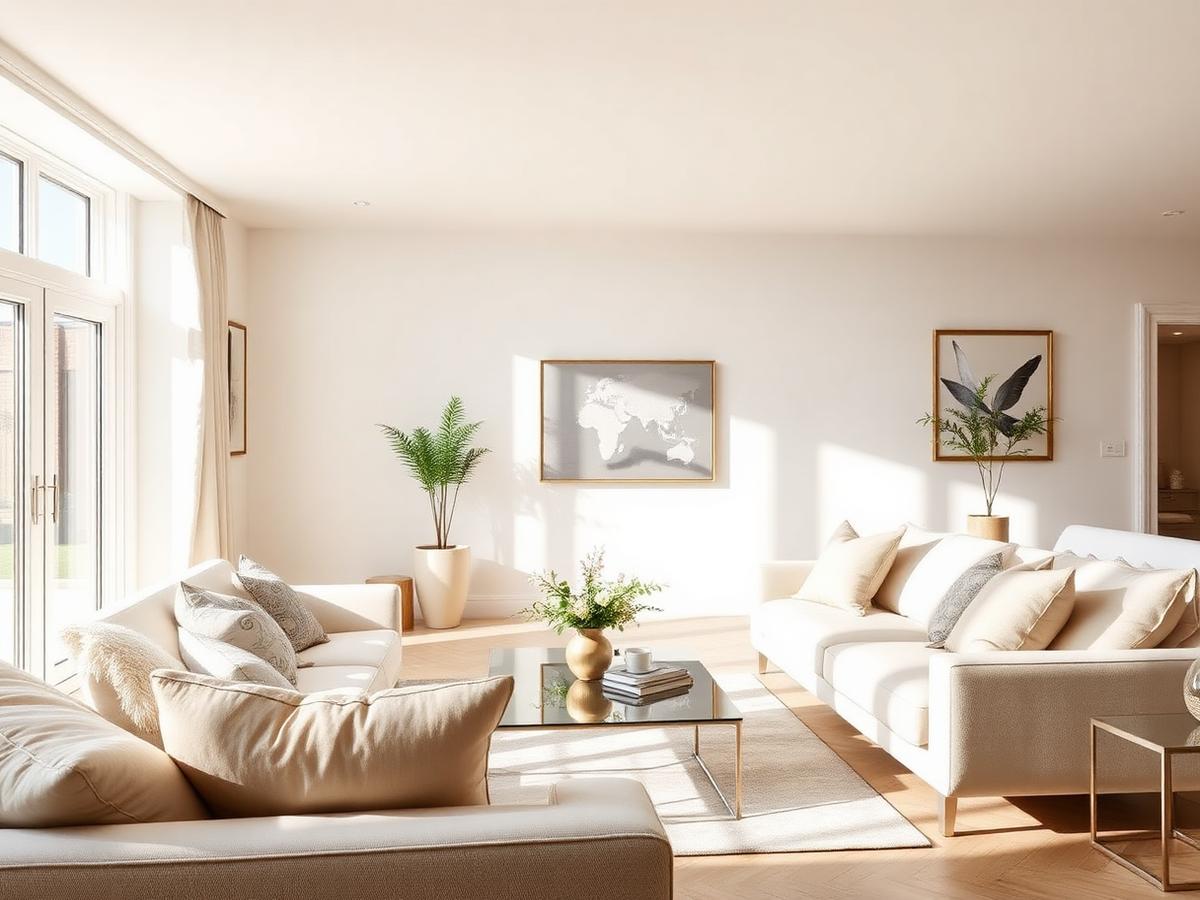 Bright, immaculately clean living room in a Birmingham home