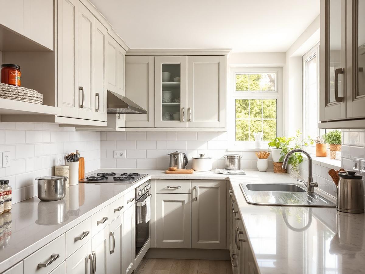 Spotless shared communal kitchen in a Birmingham house in multiple occupation